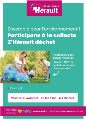 Lire la suite à propos de l’article Opération Z&rsquo;Hérault déchet – Vendredi 21 avril 2023 ￼