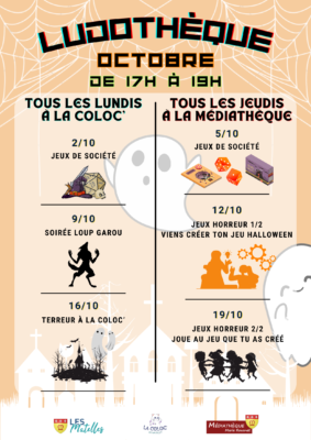 Lire la suite à propos de l’article LUDOTHEQUE PROGRAMME OCTOBRE