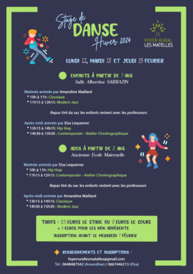 Lire la suite à propos de l’article STAGE DE DANSE – HIVER 2024