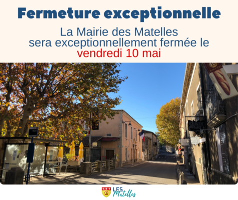 Lire la suite à propos de l’article INFORMATION | FERMETURE EXCEPTIONNELLE | VENDREDI 10 MAI