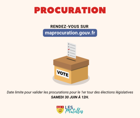Lire la suite à propos de l’article PROCURATION | ÉLECTIONS LÉGISLATIVES LES 30 JUIN & 07 JUILLET