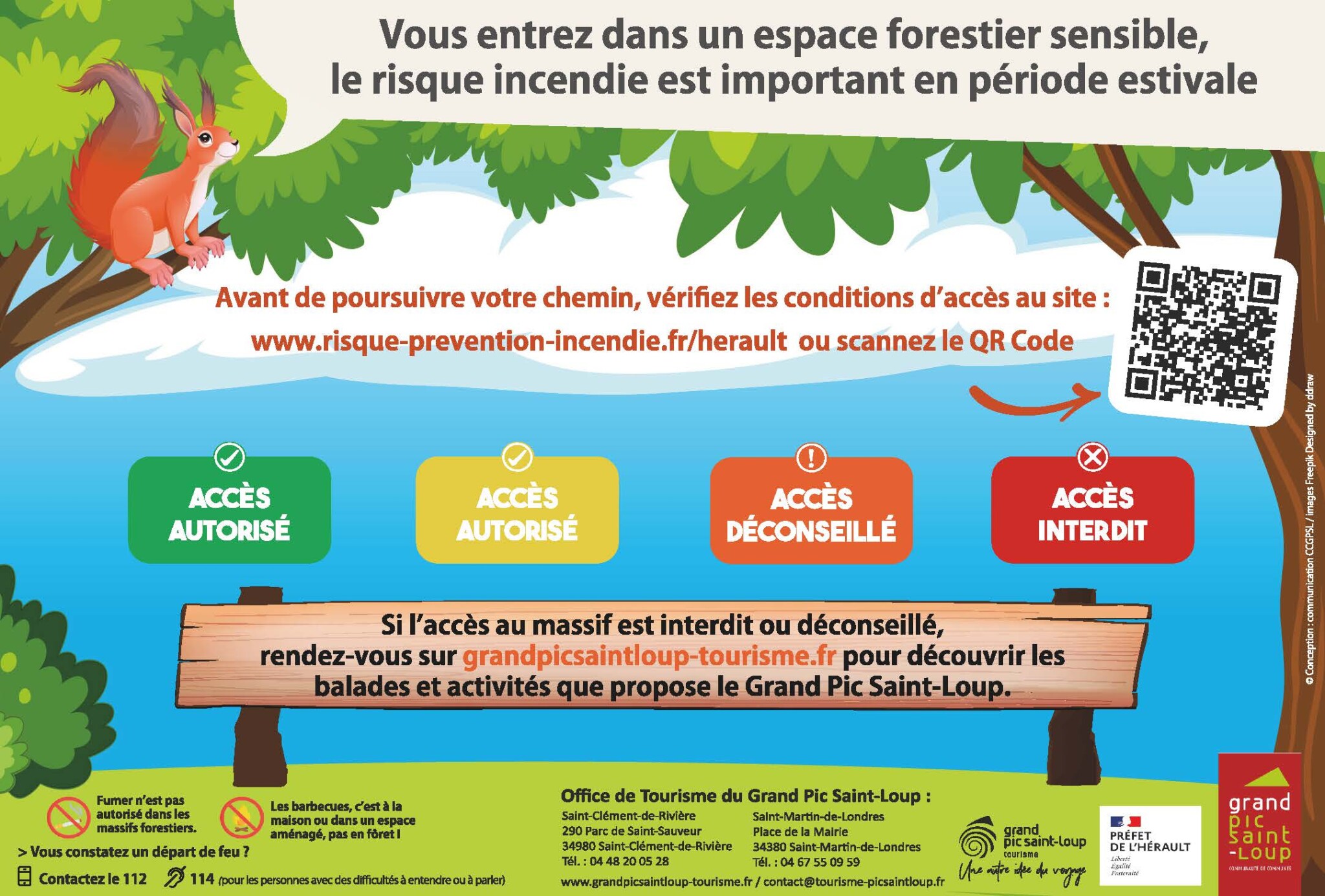 Risque incendie : niveau ROUGE, accès aux massifs interdit