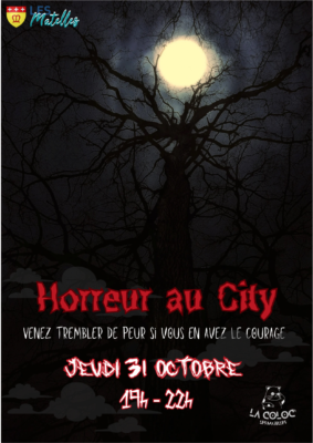 Lire la suite à propos de l’article [Evénement – 👻 HORREUR AU CITY 👻]Organisé par La Coloc&rsquo;