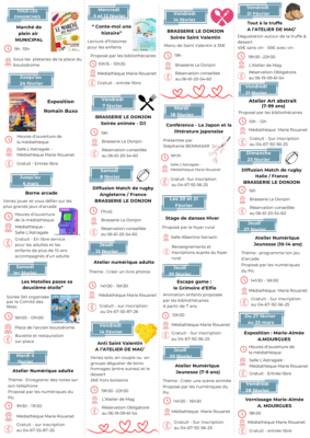 Lire la suite à propos de l’article AGENDA FEVRIER 2025