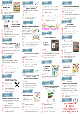 Lire la suite à propos de l’article AGENDA MARS 2025