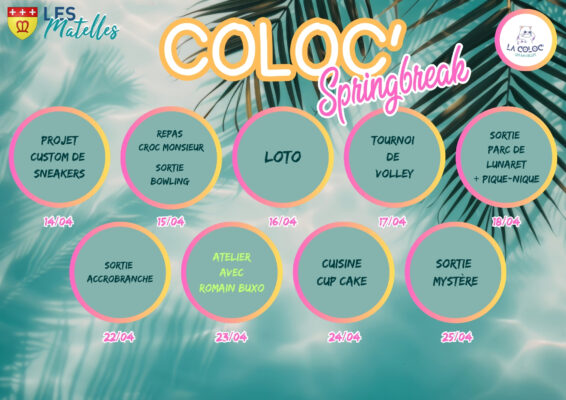 Lire la suite à propos de l’article 🎈 PROGRAMME DES VACANCES – COLOC&rsquo; 🎈