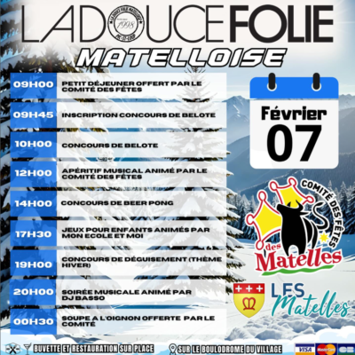 Lire la suite à propos de l’article ❄️ <strong>LA DOUCE FOLIE MATELLOISE ARRIVE !</strong> ❄️