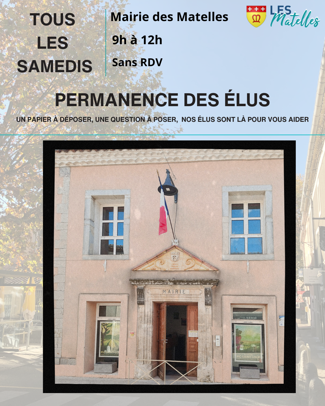 Nouvelle permanence des élus : on vous donne rendez-vous samedi !