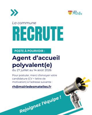 Lire la suite à propos de l’article 🎯 La Mairie des Matelles recrute un(e) Agent d’Accueil Polyvalent(e) !