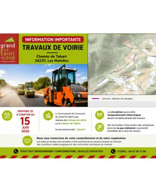 Lire la suite à propos de l’article <strong>🚧 TRAVAUX DE VOIRIE / CHEMIN DE TABART 🚧</strong>
