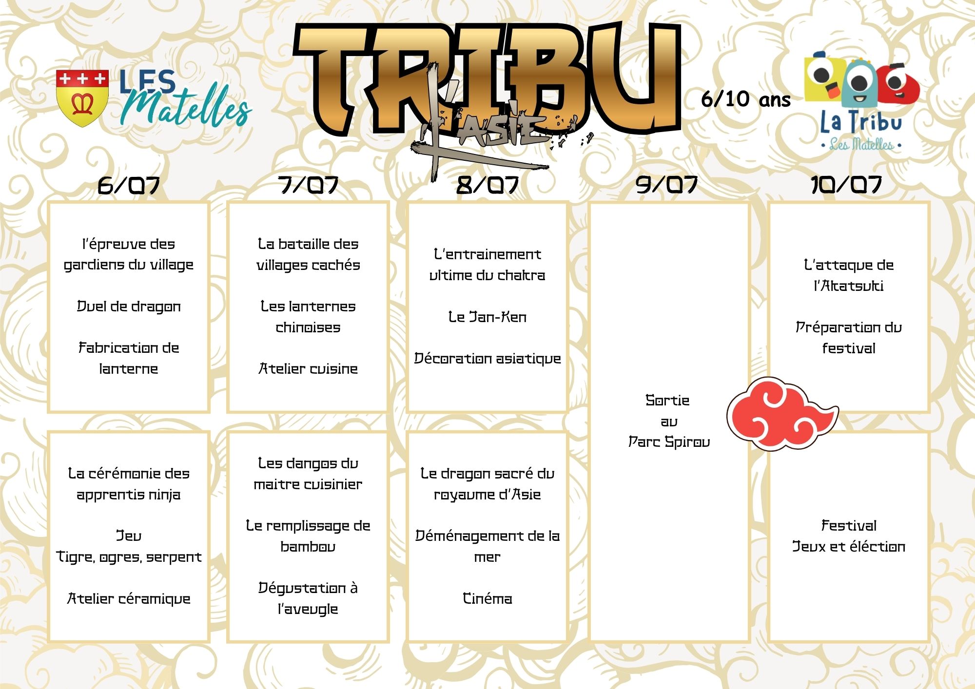 Programme des vacances d&rsquo;été de la « Grande Tribu »